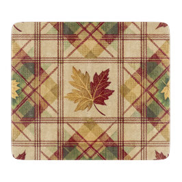 PLANCHE À DÉCOUPER ORANGE ROUGE VERT PLANTÉ AVEC AUTOMNE EN AUTOMNE