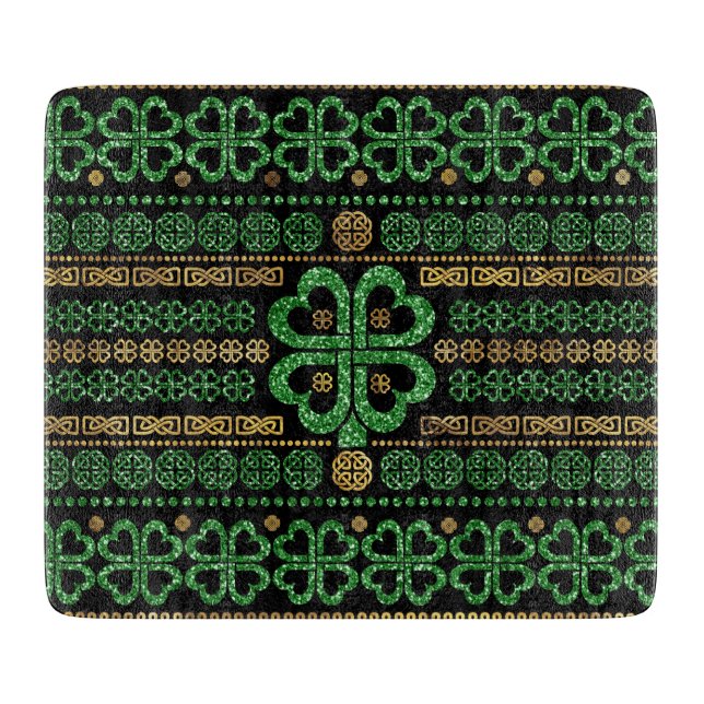 Planche À Découper Ornement à quatre feuilles Shamrock (Devant)