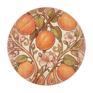 Planche À Découper Ornement Art Nouveau à Fleur de Pêcher
