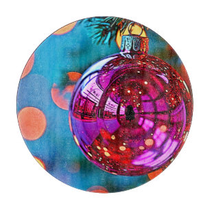 Planche À Découper Ornement de Noël vibrant à paillettes
