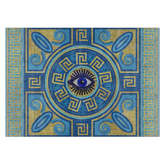 Planche À Découper Ornement en mosaïque de l'oeil maléfique (Devant)