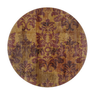 Planche À Découper Ornement vintage, texture rococo baroque.