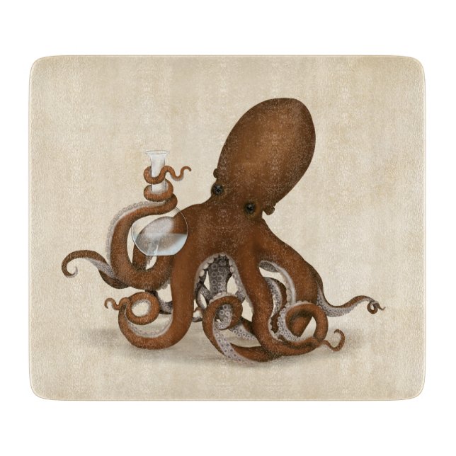 Planche À Découper Otopus Holding Chimie Flacon Marine Science (Devant)