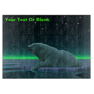 Planche À Découper Ours polaire à bord de glace