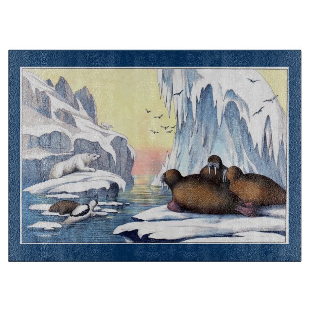 Planche À Découper Ours polaires, morse et phoques (Devant)