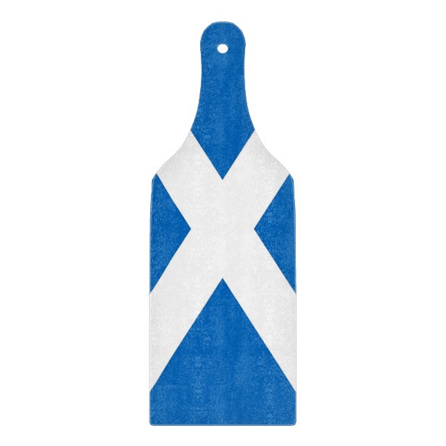 Planche À Découper Pagaie à découper en verre - drapeau écossais (Devant)