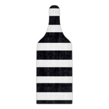 Pagaie À Rayures Noir Et Blanc Moderne