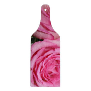 Planche À Découper Pagaie de coupe en verre rose