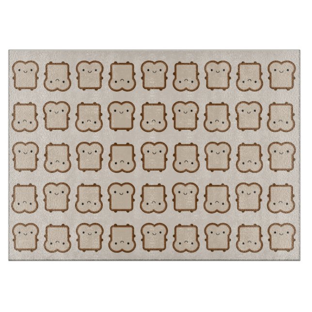 Planche À Découper Pain Kawaii / Toast (Devant)