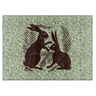 Planche À Découper Paire Art nouveau de lapins De Morgan et Morris