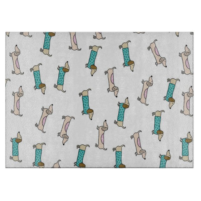 Planche À Découper Paire Mignonne De Dachshunds (Devant)