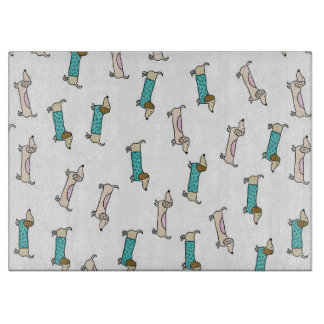 Planche À Découper Paire Mignonne De Dachshunds