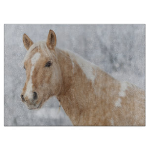 Planche À Découper Palamino Horse dans la neige