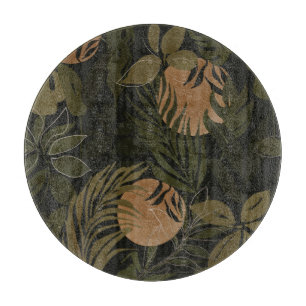 Planche À Découper Palmier de Lune Tropicale : Motif de nuit