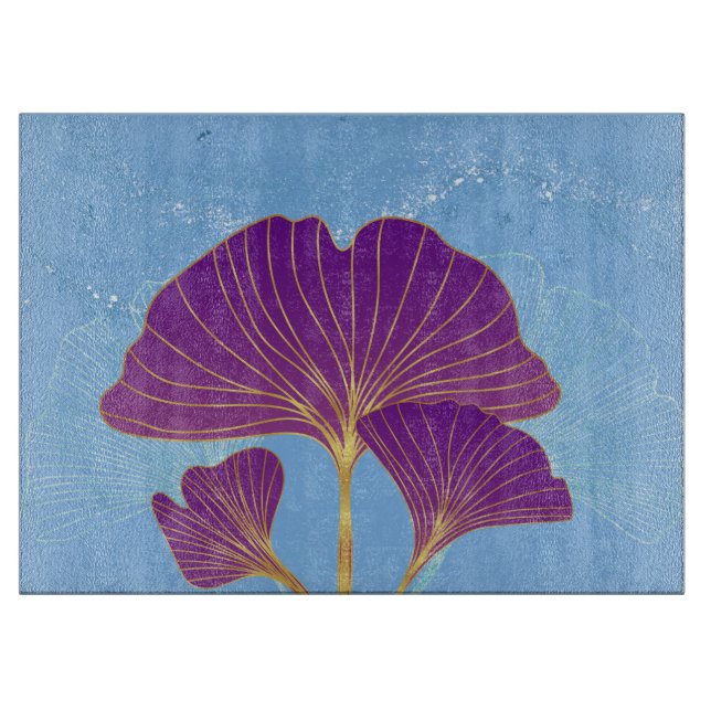 Planche À Découper Panneau de coupe en verre Ginkgo personnalisé (Devant)