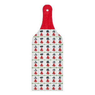 Planche À Découper Panneau de coupe en verre Mahjong