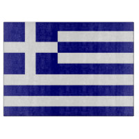 Panneau de découpe en verre avec Drapeau de Grèce