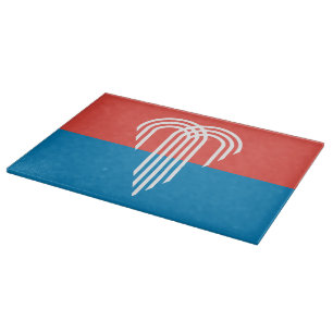 Planche À Découper Panneau de découpe en verre avec Drapeau de Kansas