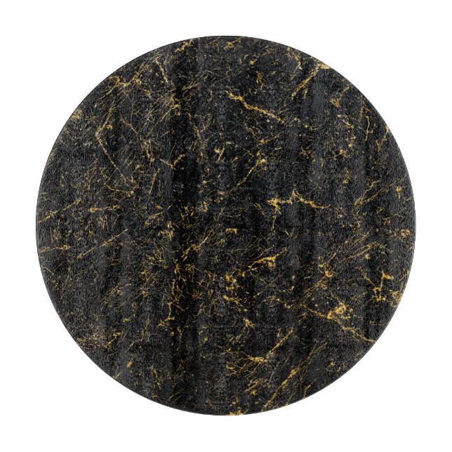 Planche À Découper Panneau de découpe en verre de marbre noir (Devant)