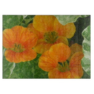 Planche À Découper Panneau de découpe en verre de Nasturtium