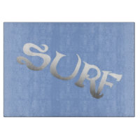 Panneau de découpe en verre incliné bleu surf