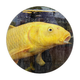 Planche À Découper Panneau de découpe en verre Koi Carp