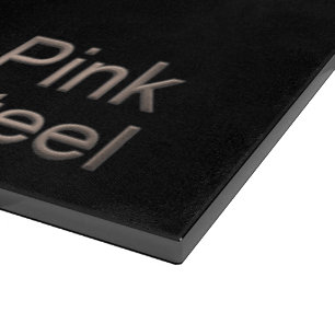 Planche À Découper Panneau de découpe en verre noir rose