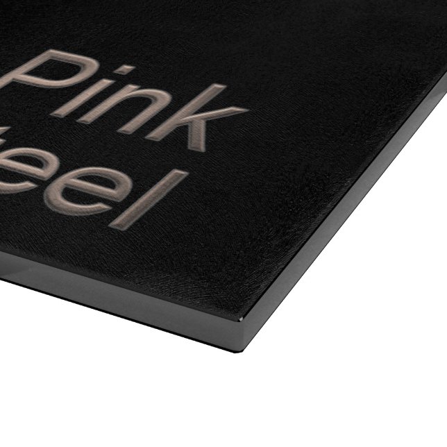 Planche À Découper Panneau de découpe en verre noir rose (Coin)