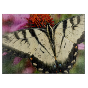 Planche À Découper Panneau de découpe en verre papillon
