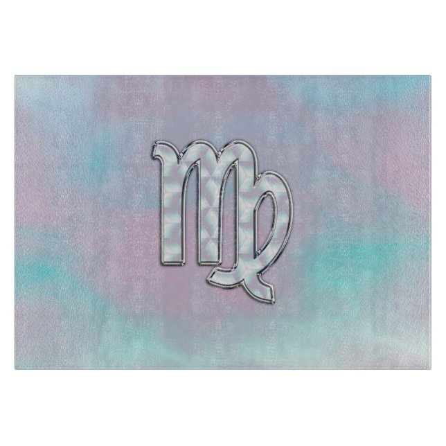 Planche À Découper Panneau Virgo Zodiac sur Pastels Mère de style Pea (Devant)