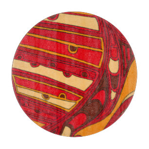 Planche À Découper Panneaux orange Abstraits