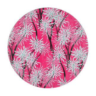 Planche À Découper Papier peint floral asiatique rétro.