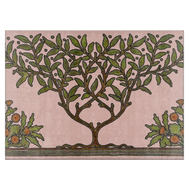 Planche À Découper Papier peint frise d'arbre de William Morris (Devant)