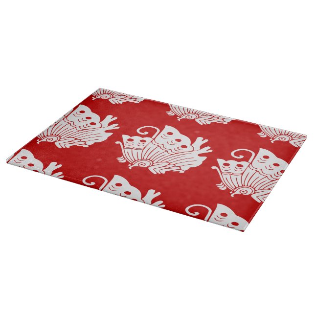 Planche À Découper Papillon asiatique Japonais Conception Kamon (Coin)