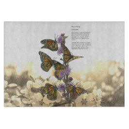 Planche À Découper Papillons Monarques Peints À La Main