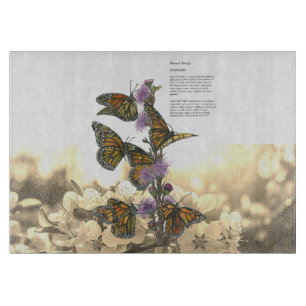 Planche À Découper Papillons Monarques Peints À La Main