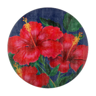 Planche À Découper Paradis tropical Hibiscus Hawaïen