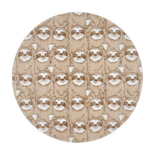 Planche À Découper Paresses et motif de café