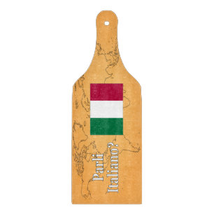 Planche À Découper Parlez-vous italien ? en italien. Indicateur wf