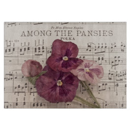 Planche À Découper Parmi Les Pansies