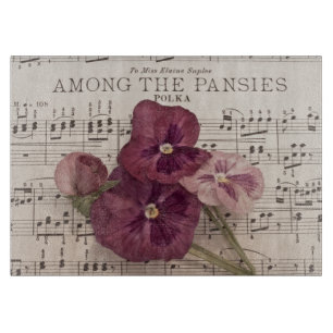 Planche À Découper Parmi Les Pansies