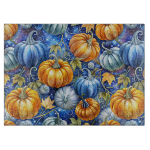 PLANCHE À DÉCOUPER PARTIES SCINTILLANT BLUE & ORANGE RESSORT CITROUIL