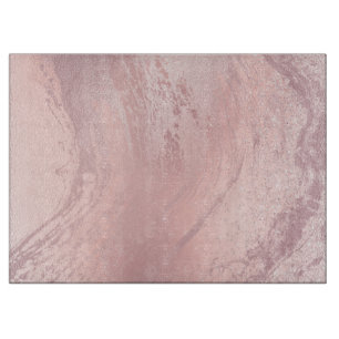 Planche À Découper parties scintillant élégante en marbre rose rose