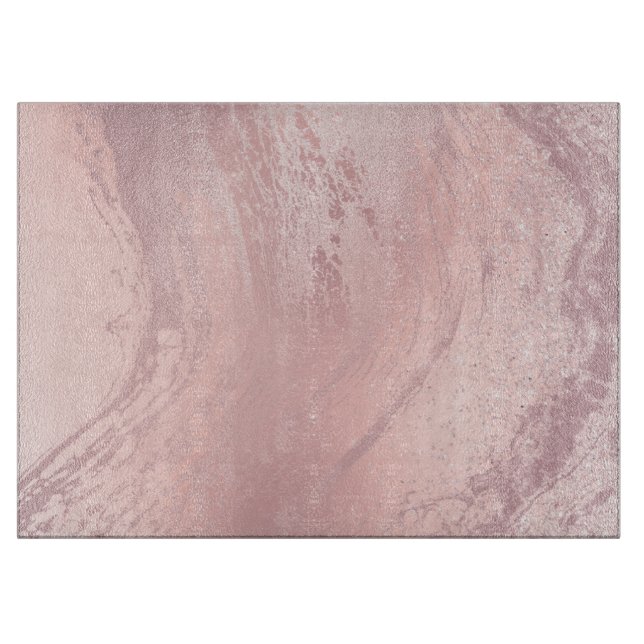 Planche À Découper parties scintillant élégante en marbre rose rose (Devant)