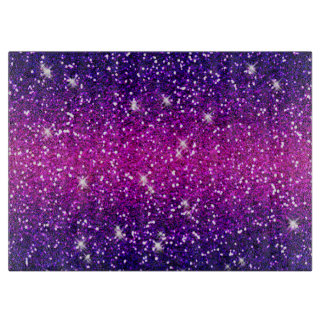 Planche À Découper Parties scintillant Étincelles Purple Pink Texture