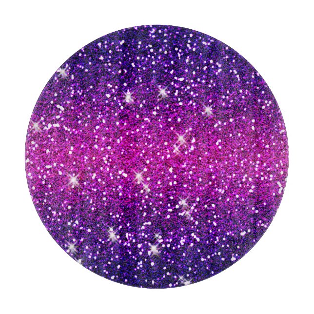 Planche À Découper Parties scintillant Étincelles Purple Pink Texture (Devant)