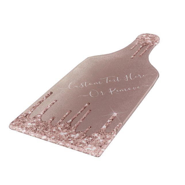 Planche À Découper Parties scintillant rose Gold Blush - Votre texte (Coin)