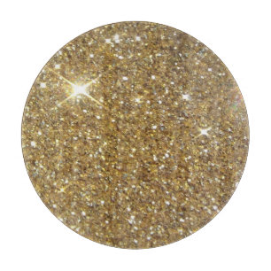 Planche À Découper Parties scintillantes de luxe d'or - image