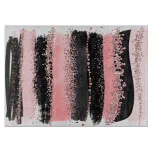 Planche À Découper Parties scintillantes roses de Faux d'or de