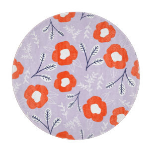 Planche À Découper Pastel Botanique Rose : Motif Floral